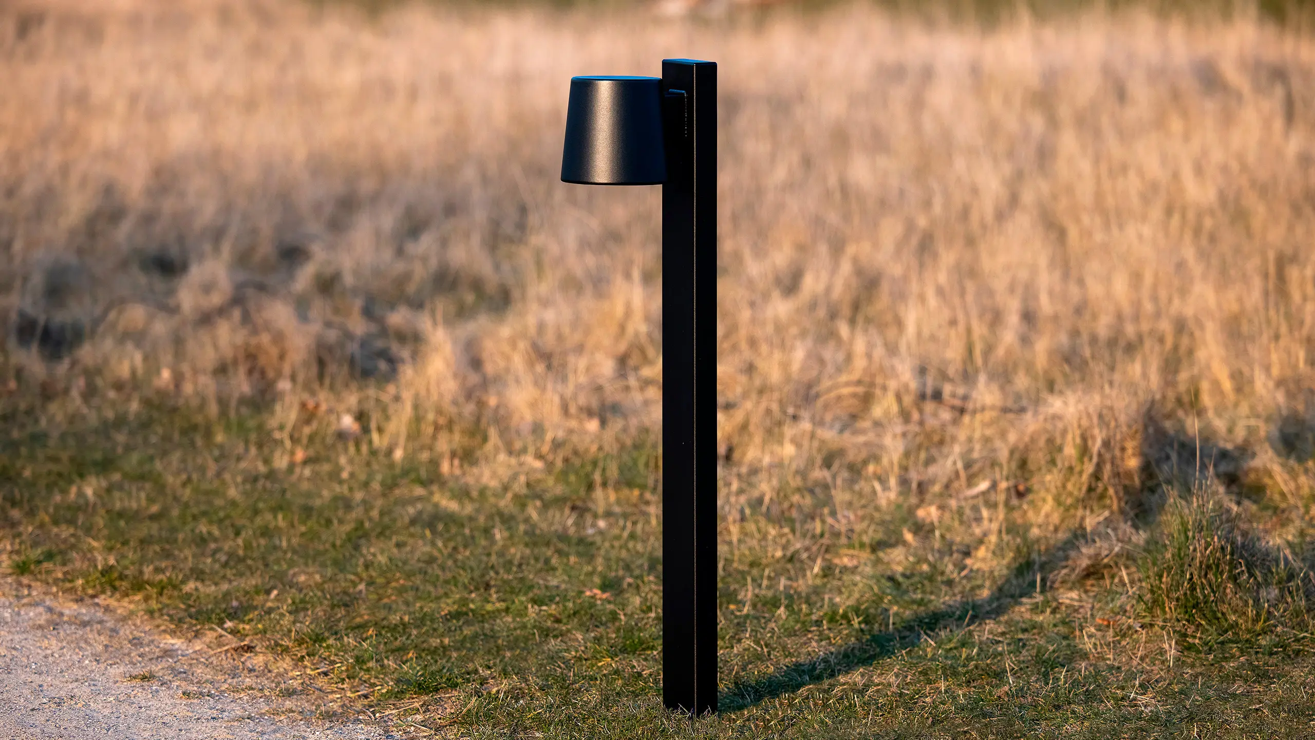 Modern bollard light in Danish design