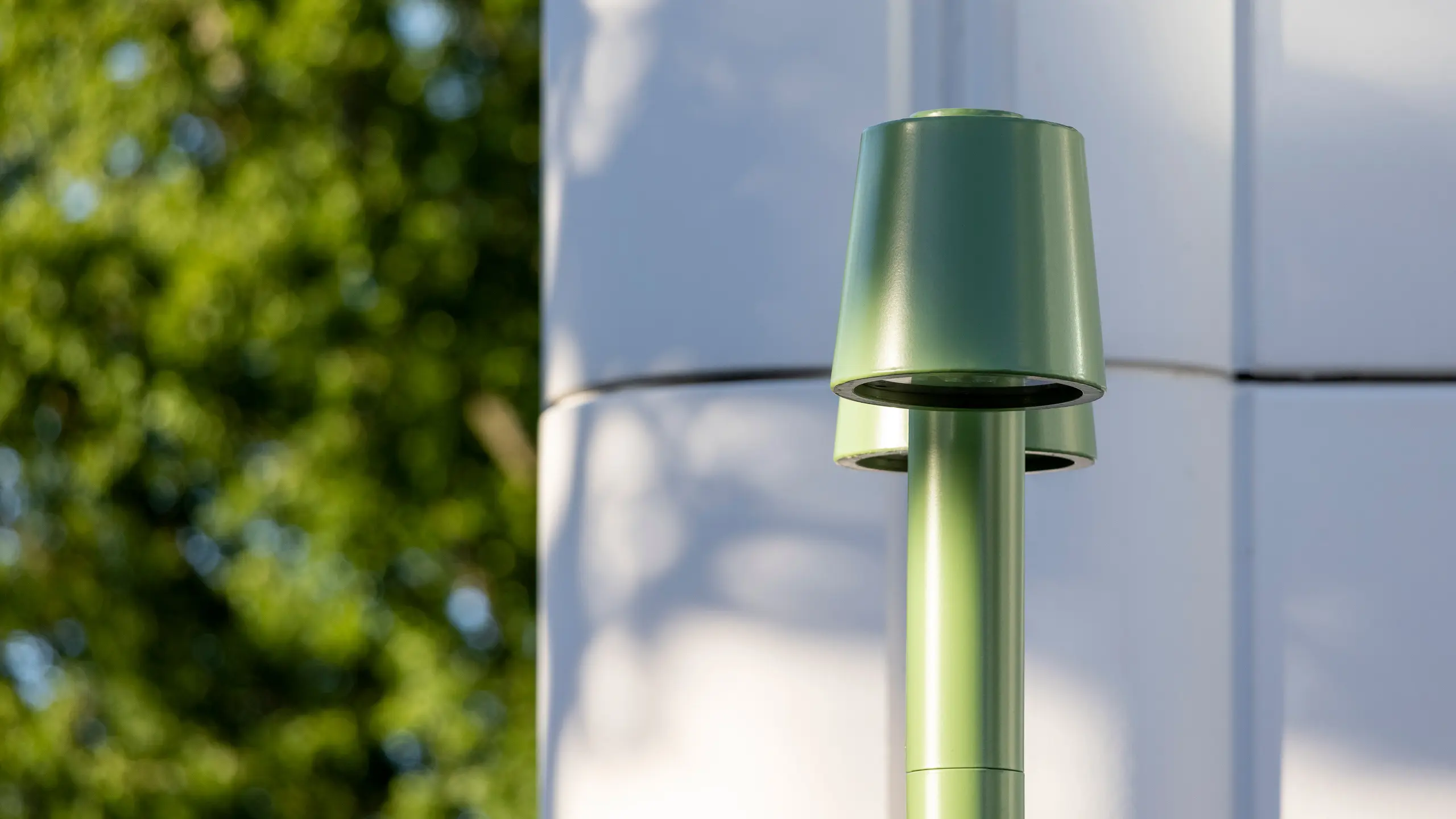 Green lamp post