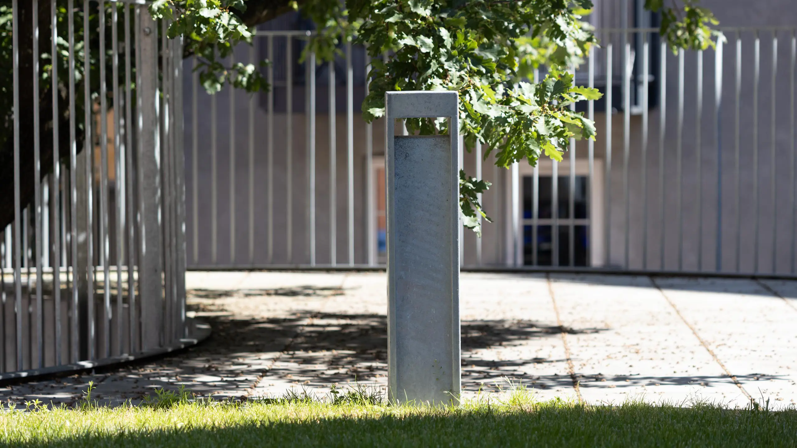 Galvanised bollard light